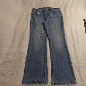 Levi's jeans 515 Bootcut women's 14 light wash denim blue red tab